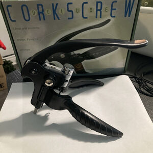 Deluxe Lever Action Corkscrew Wine Bottle Opener Cork In Box Preowned